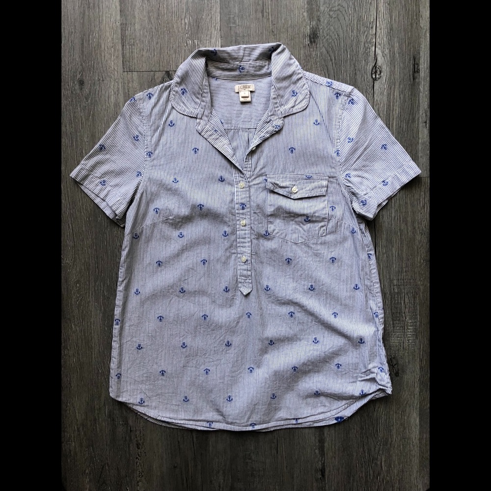 J. Crew short sleeve button up anchors
